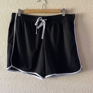 Black running shorts